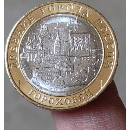 Russian 10 ruble bicolor coin 27mm Coins Eu Edition Europe 100% Real Original Unc Coin New Exit Circulation Collectible