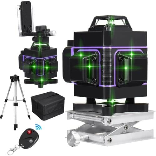 8/12/16 Lines 2/3/4D Laser Levels Level Green Line Auto Self-Leveling 360 Horizontal Vertical Cross Super Powerful Laser Level