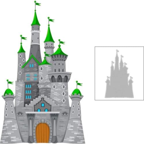 2020 New Hot Castle House Window Roof Banner Mould Metal Cutting Dies For and Crafts Scrapbooking Foil Card Making no stamps
