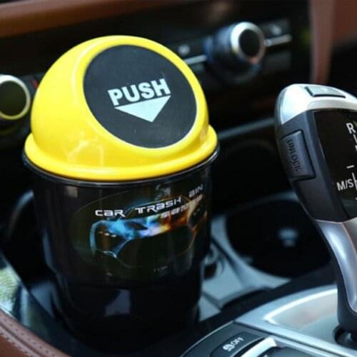 New Car Trash Can Garbage Can Automobiles Storage Holder Bag Auto Door Seat Back Visor Trash Bin Paper Dustbin ABS Organizer