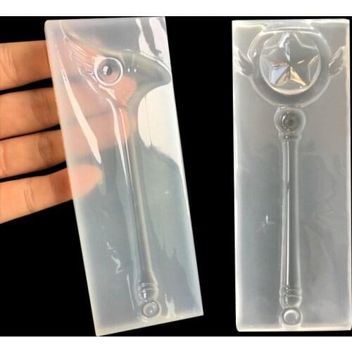 The new mirror diy crystal gel UV glue ever-changing sakura large magic wand drops plastic mold