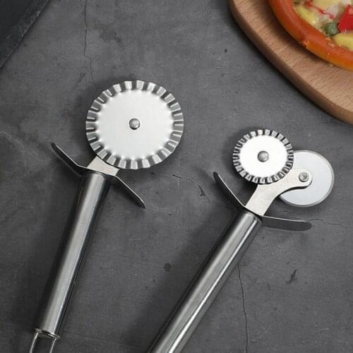 Stainless Steel Pizza Cutter Single Wheel Cut Tools Household Pizza Knife Cake Tools Wheel Bake Use For Waffle Cookies Kitchen