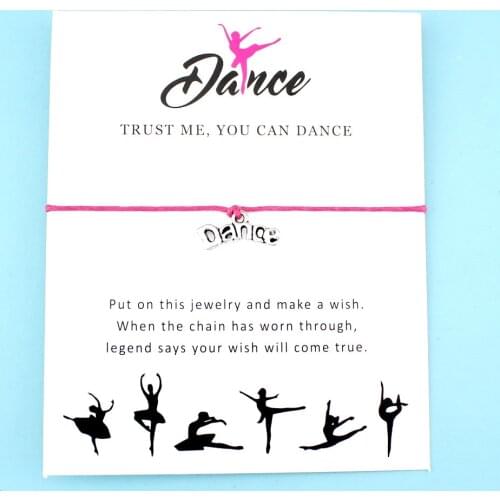 Gift for Her Girls Silver Ballet Dancers Dancing Dream Dance Charm Bracelets for Women