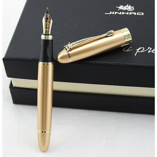 High quality Jinhao X450 brand Gold metal fountain pen with stationery school office supplies luxury writing ink pens
