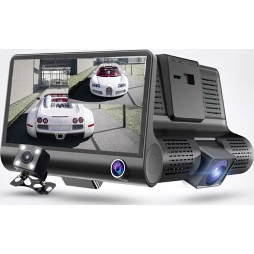 Thailand Hot Sale Car Black Box 4 Inch Three Lens Car DVR HD 1080P Vehicle Driving Recorder Car Camera