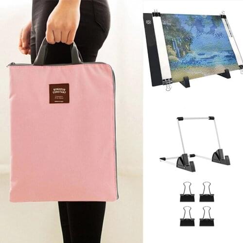 A4/A5 Size three-level dimmable Led lamp cushion storage bag Led cushion kit for easy eye protection diamond painting embroidery