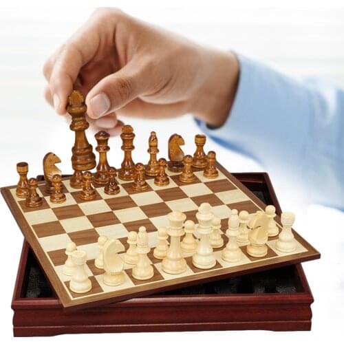Solid Wood Medium 30*30 Chess Puzzle Game For Adults And Children Suitable For Family Travel Party Games Board Game