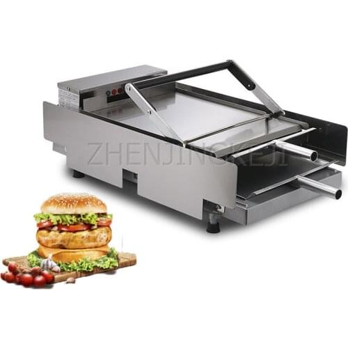 Thicken Electro-thermal Double Layer Big Hamburger Machine 220V/2400W Commercial Electric Burger Shop Baking Machine Appliances