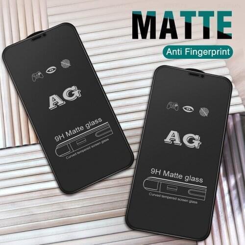 2pcs 9D Full Glue Matte Glass For IPhone 13 Pro Max Aifon I Phone 12 Mini 11 X XS XR 6 7 8 Plus Frosted Tempered Protective Film