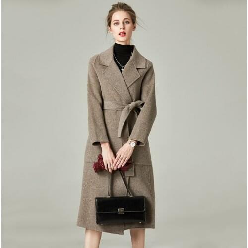 New Arrivals Women Wool Coats Lady Winter Fashion Cashmere Trench Female Autumn Long Coats S8723
