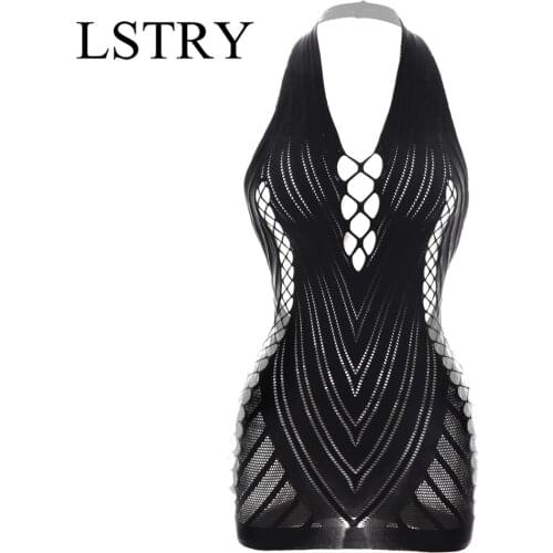 Porno Sexi Women Lingerie Dress Fishnet Hot Vestido Sexy Erotic Transparent Underwear Sexy Lady Costumes Night Dresses Intimates