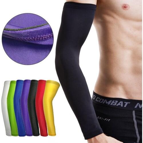 1 Pairs Unisex Cooling Arm Sleeves Cover Cycling Running UV Sun Protection Outdoor Sports Men Nylon Cool Arm Sleeves Armguards
