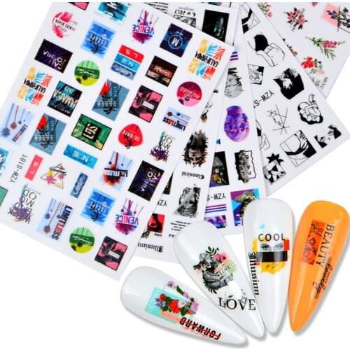 1Pcs Flower Butterfly Gel Polish Nail Sticker Decals Tool Sliders Paper Decoration Manicure Tattoos 3D DIY Nail Art Accessories