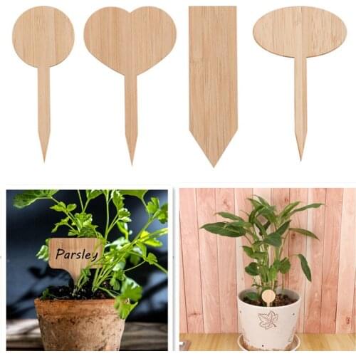 10pcs Bamboo Plant Labels Eco-friendly Wooden Plant Sign Tags Garden Markers For Seed Potted Herbs Flowers Tool