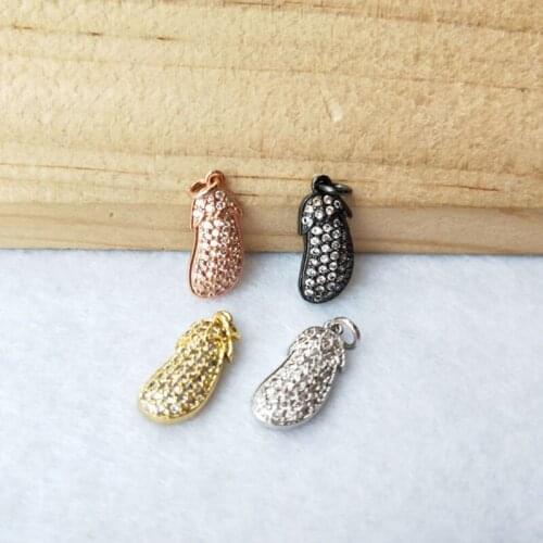 10 Pieces Tiny CZ crystal Charm Jewelry CZ zircon Stone Micro pave Pendant Finding DIY necklace for women PD965