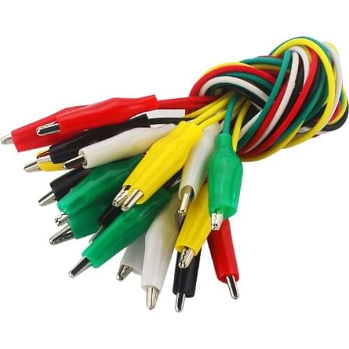 10pcs Micro:bit Alligator Clips with Cable Electrical Leads Test Jumper Wire Alligator Crocodile Clips for Computer Components