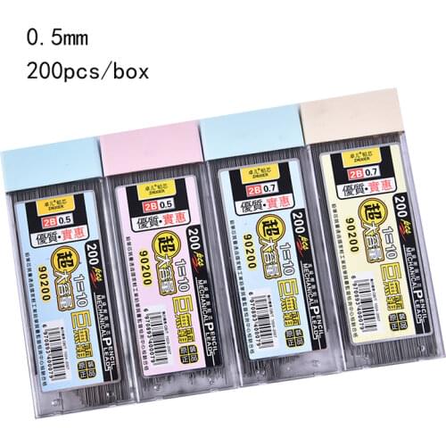 200Pcs/Box Graphite Lead 2B Mechanical Pencil Refill Automatic Pencil Lead New ZMONH