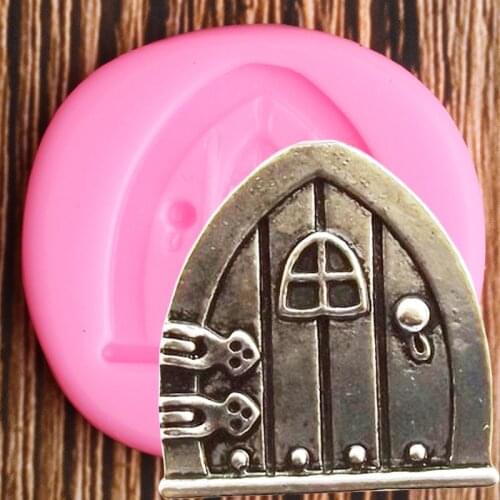 3D Sugar Craft Door Silicone Mold Polymer Clay Fondant Molds Cake Decorating Tools Kitchen Baking Chocolate Candy Moulds