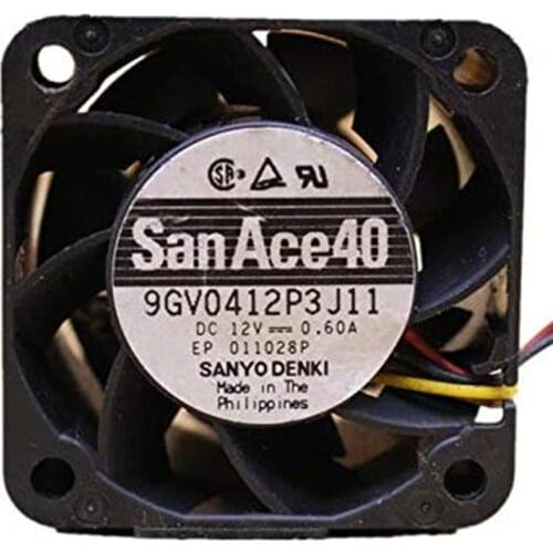 9GV0412P3J11 12V 0.6A Big Airflow 14700RMP 40mm x 28mm 4cm 4wire PWM Inverter Cooling Fan