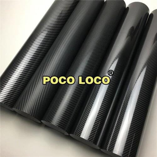 2D/3D/4D/5D/6D Black Carbon Fiber Vinyl Film Sheets Auto Wrap Car Sticker Glossy Wrapping For Car Motorcycle Waterproof DIY