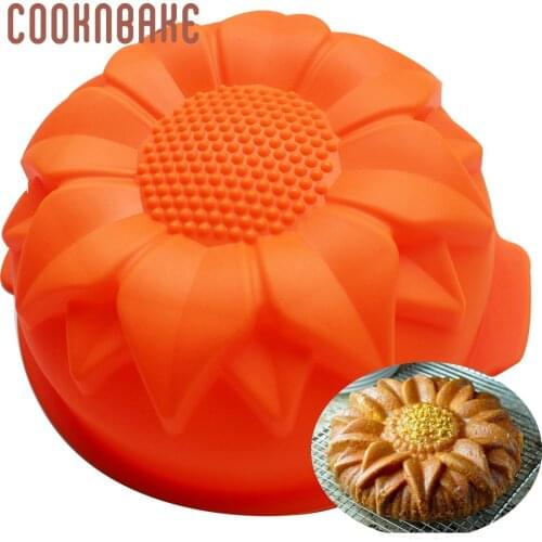 COOKNBAKE silicone molds for cake big cakes form flower pastry baking pan Cake Decorating mold 3d bread bakeware handmade tools