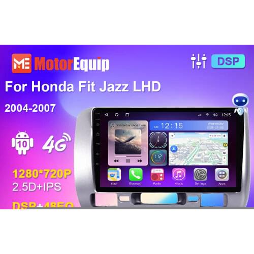 For Honda Jazz City Fit 2002-2007 Car Radio 2 din Android Auto Multimedia Video Player Audio for Cars No 2din Navigation GPS DSP