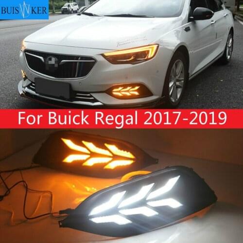 1 set LED DRL Daytime Running Light with turnning signal For Buick Regal 2017-2019