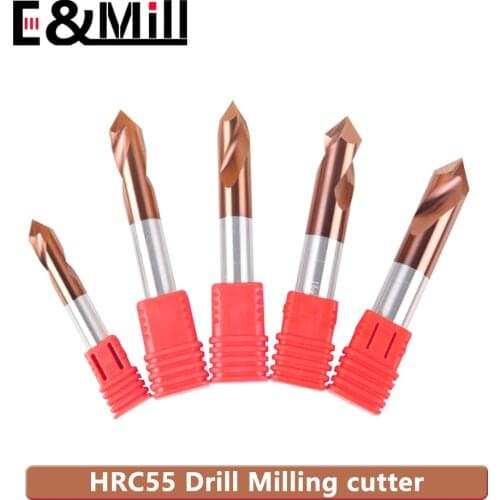 HRC55 tungsten steel Chamfer End Mills Designated drill milling cutter carbide Tungsten Cobalt Alloy drills Anlge 60/90/120