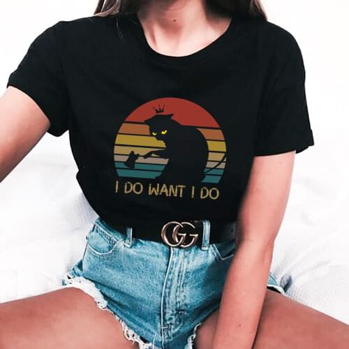 I Do What I DO Graphic Print 100%Cotton Women Tshirt Cat Mom Life Funny Summer Casual O-Neck Short Sleeve Tops Pet Lover Gift