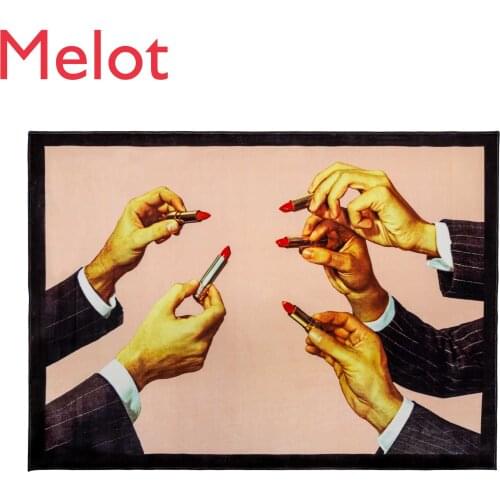 Italian Lipstick Element Floor Mat Fashionable and Interesting Environmental Protection Bathroom Door Non-Slip Entrance Mats