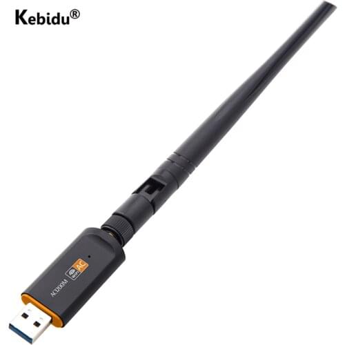 KEBIDU Wireless USB 3.0 Wifi Adapter 1200Mbps Network Card 2.4Ghz/5Ghz Dual Band Wifi Dongle Receiver RTL8812 For Laptop PC