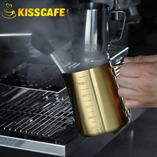 300/600/900ml Stainless Steel Frothing Pitcher Pull Flower Cup Espresso Cappuccino Art Pitcher Jug Milk Frother Mug Coffee Tools