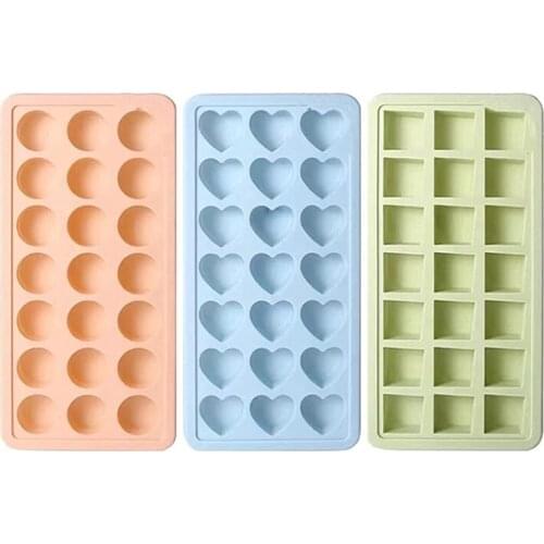 Ice Trays,Silicone Ice Cube Tray With Lid, Flexible Ice Cube Molds For Whiskey Cocktail Or Baby Food