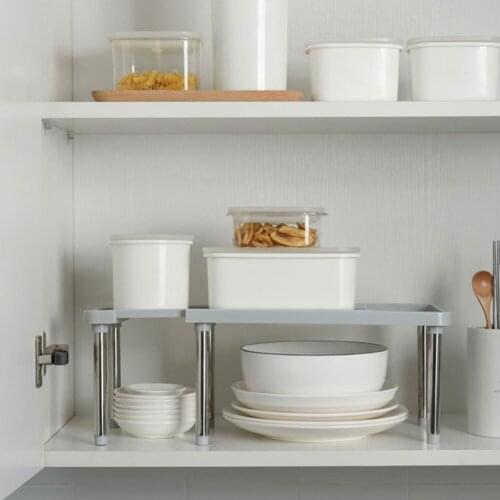 Multifunctional Telescopic Shoe Rack Stainless Steel Shelf Under Sink Cabinet Dish Rack Seasoning Shelf Kitchenware Storage Rack