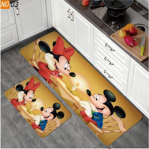 Cartoon Anti Slip Mickey Kitchen Mat for Floor Modern Bath Carpet Entrance Doormat Living Room Rugs for Bedroom Kitchen Carpets