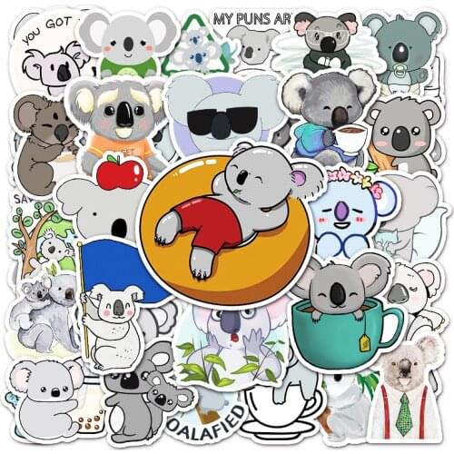 10/30/50pcs/pack Cute Animal Koala Cartoon Graffiti Stickers Aesthetics Laptop Phone Water Bottle Luggage Sticker Decal Kid Toy