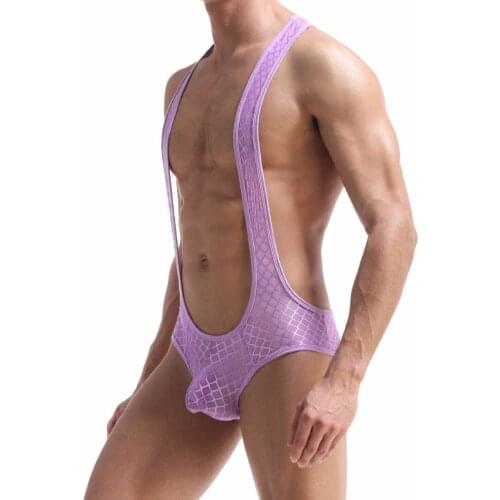 New sexy mesh U convex mens underwear diamond transparent body suit erotico underwear hot man calzoncillos gay