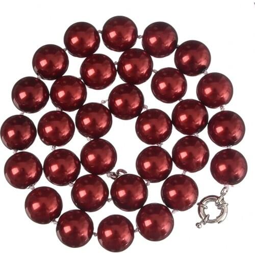 Pearl Necklaces For Women 12mm14mm Simulated Pearl Chain Necklace Collier Femme Choker Wedding Bridal Jewelry Party Gifts Bijoux