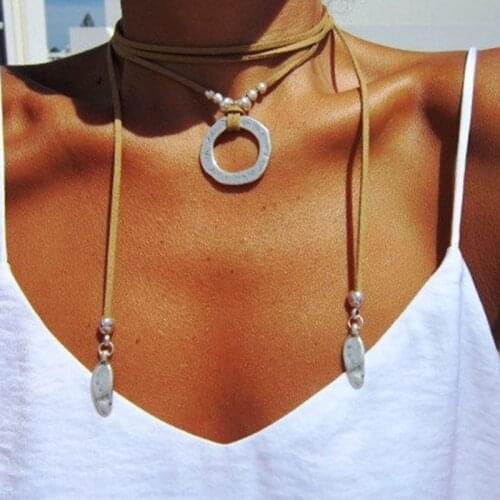 Wrap necklace minimal necklace Boho jewelry bohemian jewelry hippy jewelry gypsy necklaces boho necklaces