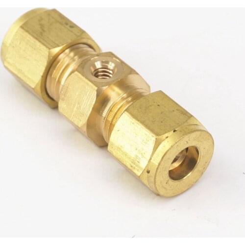 Fit Tube OD 6/8/9.52mm Hole 3/16 " Female BSPP Three-way Double Ferrule Fittings