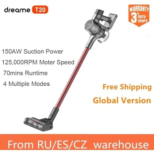 Dreame T20 Handheld Cordless Vacuum Cleaner All-in-One Dust Collector HD Full Color Screen 25kPa Strong Suction Floor Aspirator