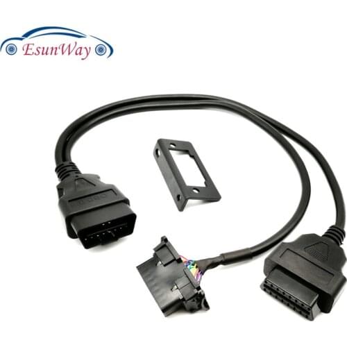OBD2 Connnector Cable OBDII Y Adapter Diagnostic-tool Connector Cable Snap-in 1 to 2 OBD 2 Cable