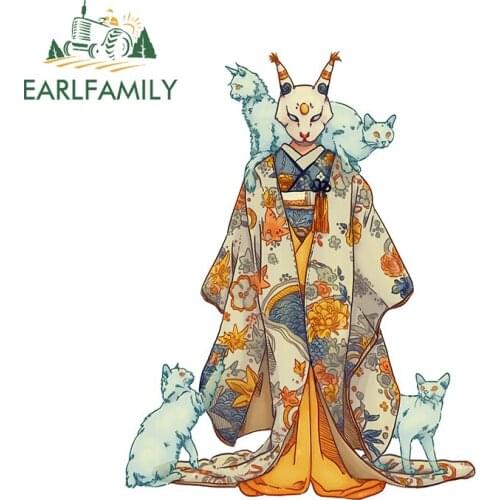 EARLFAMILY 13cm x 10cm for NEKO God Car Sticker Auto Bumper Window Stickers Fashion Decal Occlusion Scratch Vinyl Decoration