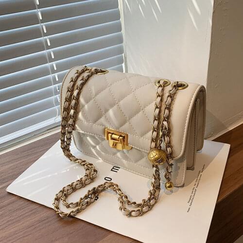 Crossbody Bags for Women Shoulder Bag Women Bag Handbag Purse All-match Fashion Chain Diamond Lattice Luxury 2021 New PU Leather