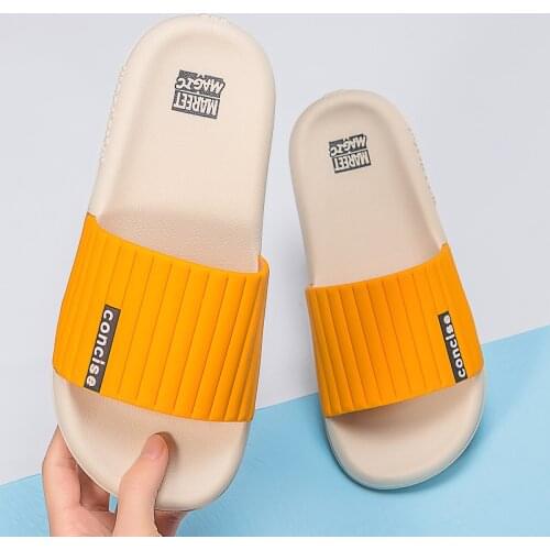 2021 Slipper Striped Slippers Women Casual Home Shoes Indoor Bathroom Flat Slippers Couple Slippers Mens Shoes Mens Slippers