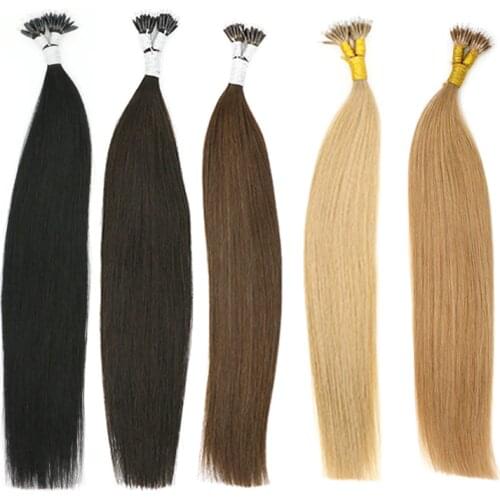 Toysww Nano Ring Hair Extensions 1g/Pc 14"-24" Keratin Straight Machine Remy Hair Nano Hair Extensions 50g 100g/Pack