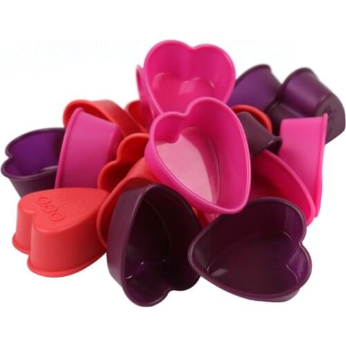 ULKNN 12 Christmas Chocolate Love heart-shaped Cookies Mold 100% Silicone DIY Baking Tools Cake Ice Cream Pizza Bread Mould