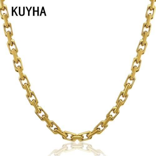 Stainless Steel Jewelry Accessories DIY Making Gold Color Necklaces Thin Neck Chains Jewelry Link Chain