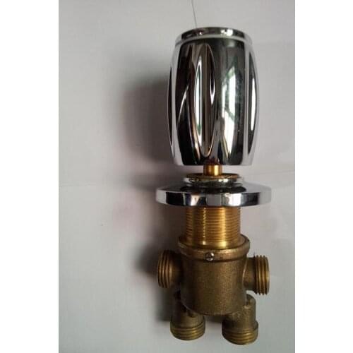 1 Piece brass shower room mixing valve chrome plated, Bathroom water separator bathtub valves, Cold and hot water master switch