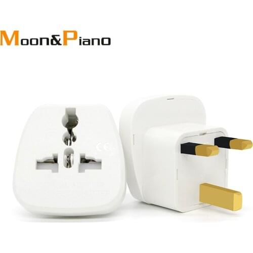 1/PC UK Britain Conversion Plugs Europe US EU AU To UK Plugs Adapter 250V10A White Color AC Power Charger Travel Adaptor